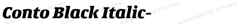 Conto Black Italic字体转换